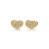 Tiffany & Co. Elsa Peretti® Bean® design Earrings in Yellow Gold with Pavé Diamonds, 9 mm | ^ Earrings|Gold Jewelry