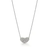 Tiffany & Co. Elsa Peretti® Bean® design Pendant in Platinum with Pavé Diamonds, 18 mm | ^ Necklaces & Pendants|Platinum Jewelry
