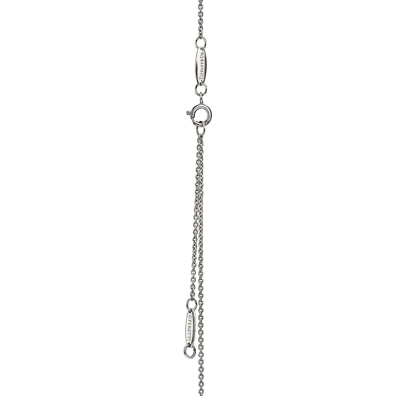 Tiffany & Co. Elsa Peretti® Bean® design Pendant in Platinum with Pavé Diamonds, 18 mm | ^ Necklaces & Pendants|Platinum Jewelry