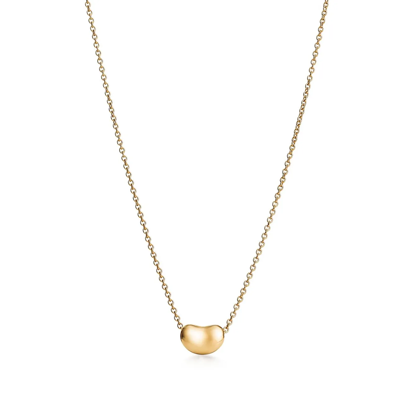 Tiffany & Co. Elsa Peretti® Bean® design Pendant in Yellow Gold, 6.5 mm | ^ Necklaces & Pendants|Gold Jewelry