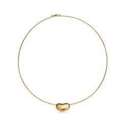 Tiffany & Co. Elsa Peretti® Bean® design Wire Necklace in Yellow Gold, 20 mm | ^ Necklaces & Pendants|Gold Jewelry