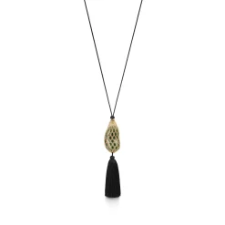 Tiffany & Co. Elsa Peretti® Bean® design Necklace of Green Jade with Yellow Gold, 29 x 50 mm | ^ Necklaces & Pendants|Gold Jewelry