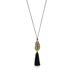 Tiffany & Co. Elsa Peretti® Bean® design Necklace of Green Jade with Yellow Gold, 29 x 50 mm | ^ Necklaces & Pendants|Gold Jewelry