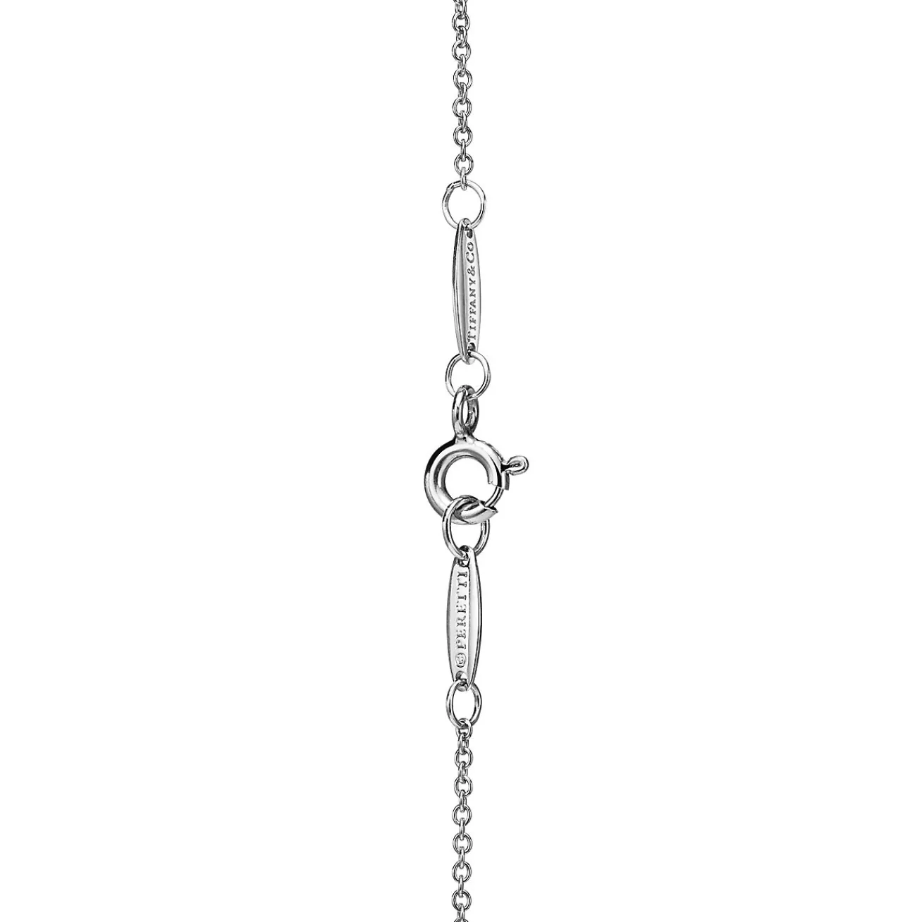 Tiffany & Co. Elsa Peretti® Bean® design Pendant in Platinum with Diamonds, 9 mm | ^ Necklaces & Pendants|Platinum Jewelry