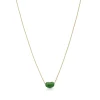 Tiffany & Co. Elsa Peretti® Bean® design Pendant in Yellow Gold with Green Jade, 9 mm | ^ Necklaces & Pendants|Gold Jewelry