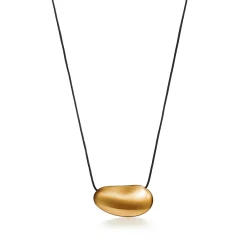 Tiffany & Co. Elsa Peretti® Bean® design Pendant in Gold Lacquer over Japanese Hardwood | ^ Necklaces & Pendants|Elsa Peretti®