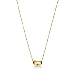 Tiffany & Co. Elsa Peretti® Bean® design Pendant in Yellow Gold with Pavé Diamonds, 12 mm | ^ Necklaces & Pendants|Gold Jewelry