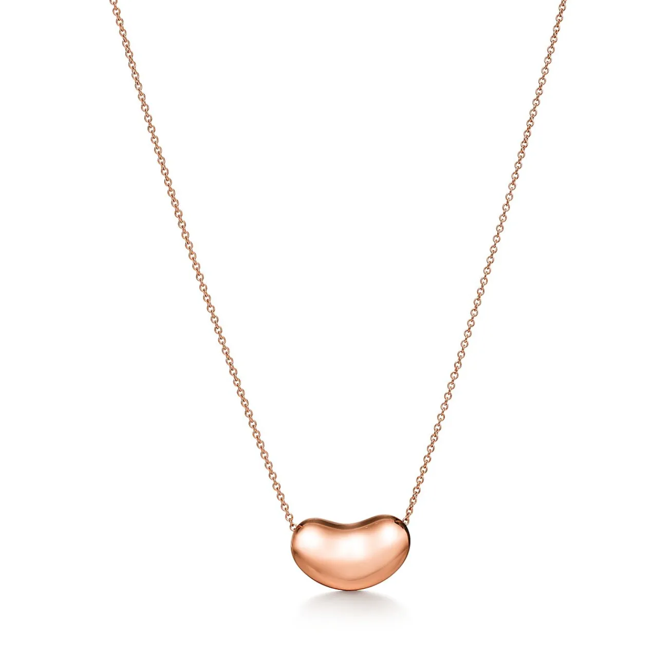 Tiffany & Co. Elsa Peretti® Bean® design Pendant in Rose Gold, 18 mm | ^ Necklaces & Pendants|Rose Gold Jewelry