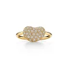 Tiffany & Co. Elsa Peretti® Bean® design Wire Ring in Yellow Gold with Pavé Diamonds, 12 mm | ^ Rings|Gold Jewelry