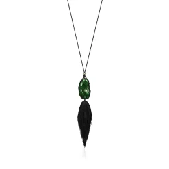 Tiffany & Co. Elsa Peretti® Bean® design Necklace of Green Jade, 29 x 50 mm | ^ Necklaces & Pendants|Gold Jewelry