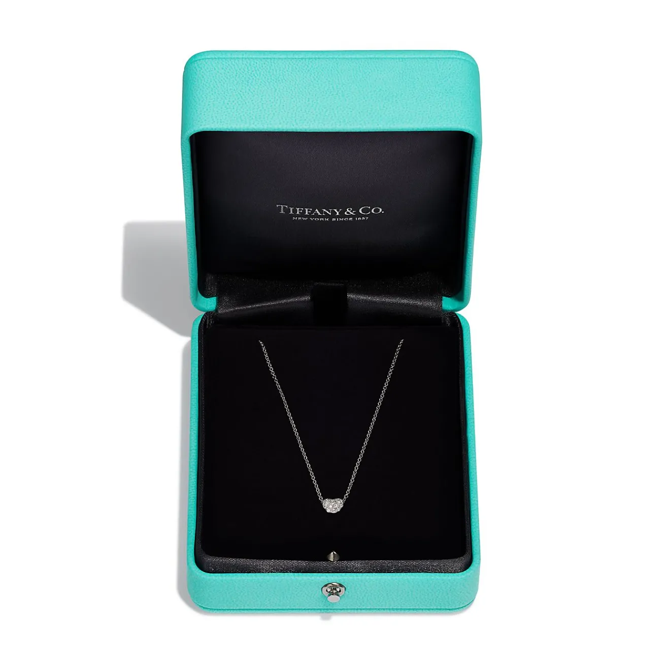 Tiffany & Co. Elsa Peretti® Bean® design Pendant in Platinum with Diamonds | ^ Necklaces & Pendants|Dainty Jewelry