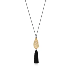 Tiffany & Co. Elsa Peretti® Bean® design Necklace of Rock Crystal with Yellow Gold | ^ Necklaces & Pendants|Gold Jewelry