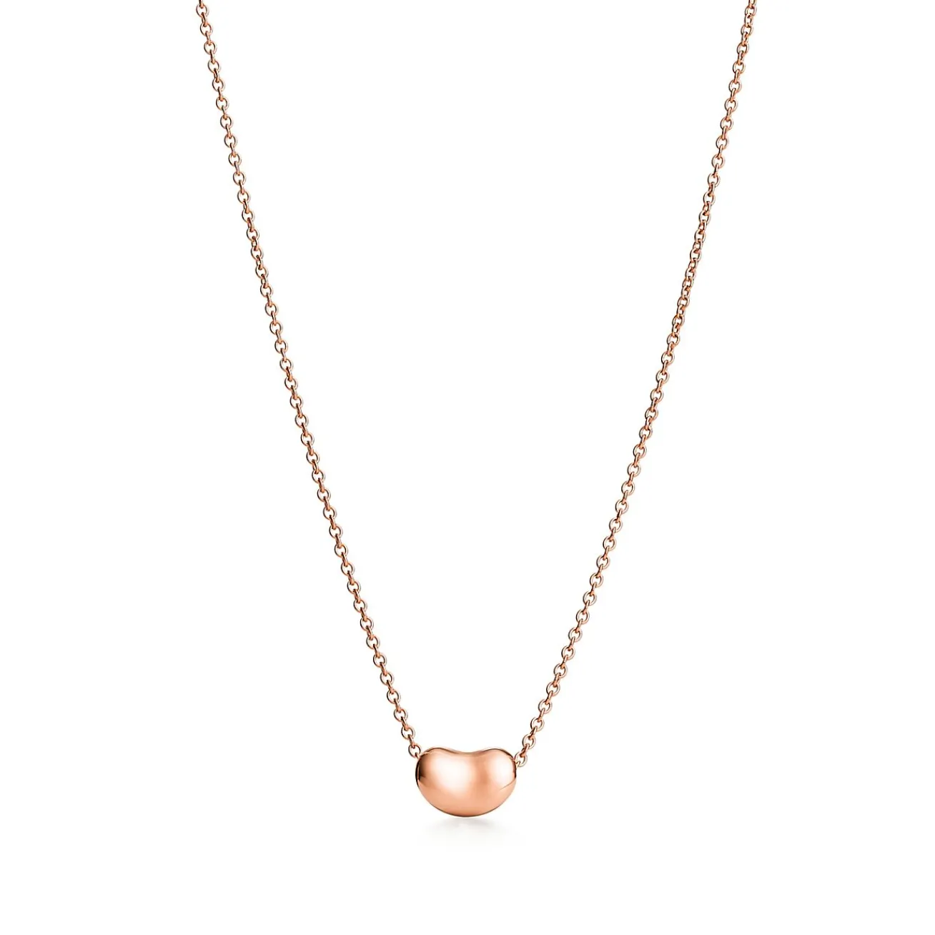 Tiffany & Co. Elsa Peretti® Bean® design Pendant in Rose Gold, 6.5 mm | ^ Necklaces & Pendants|Rose Gold Jewelry
