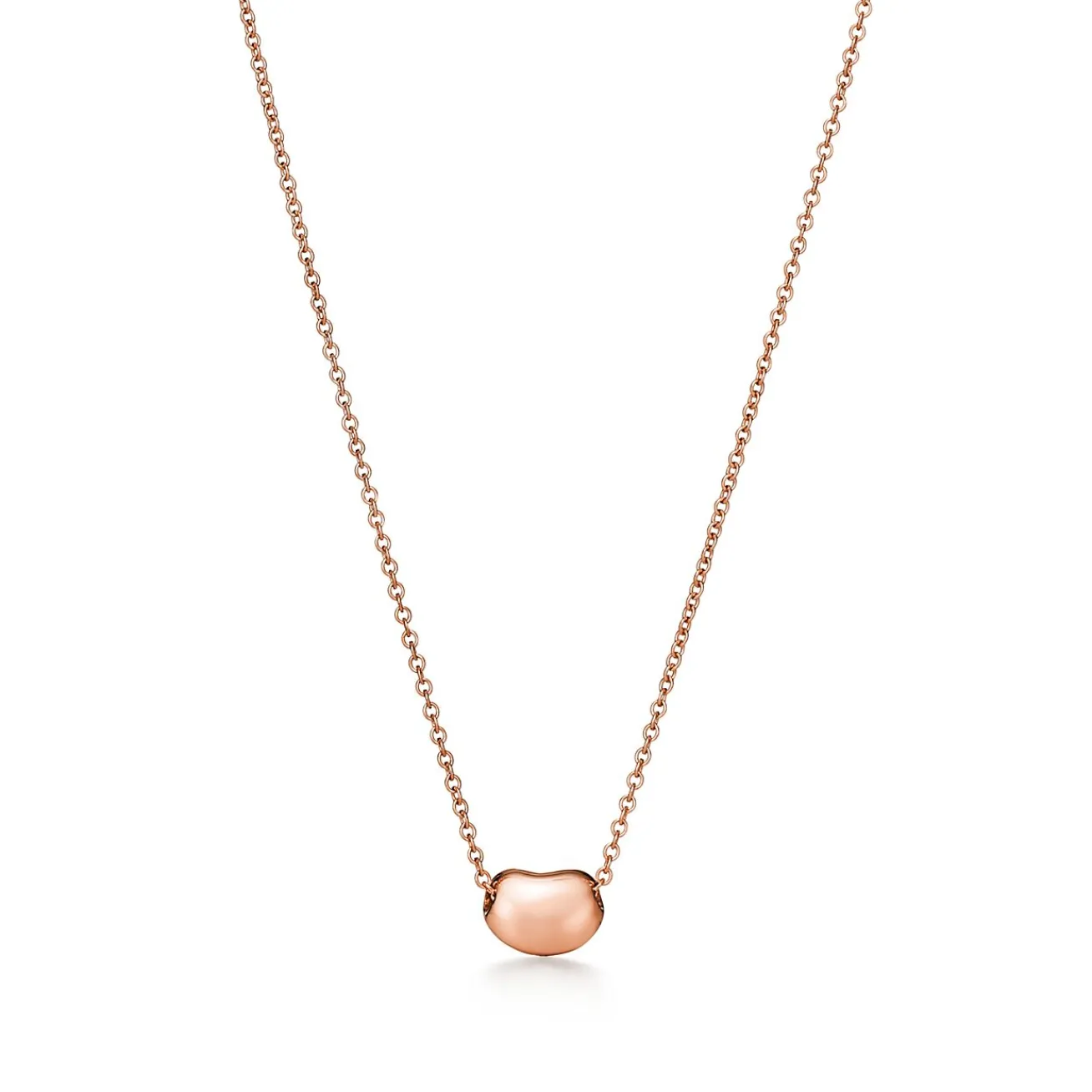 Tiffany & Co. Elsa Peretti® Bean® design Pendant in Rose Gold, 6.5 mm | ^ Necklaces & Pendants|Rose Gold Jewelry