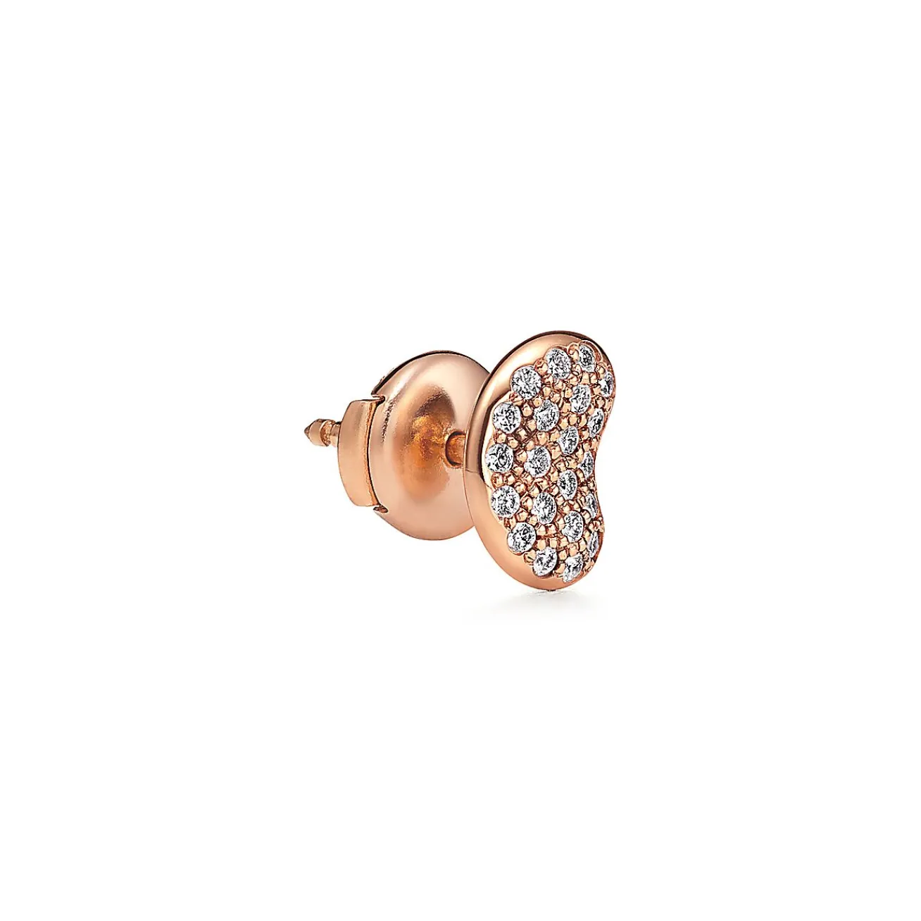 Tiffany & Co. Elsa Peretti® Bean® design Earrings in Rose Gold with Diamonds, 9 mm | ^ Earrings|Rose Gold Jewelry