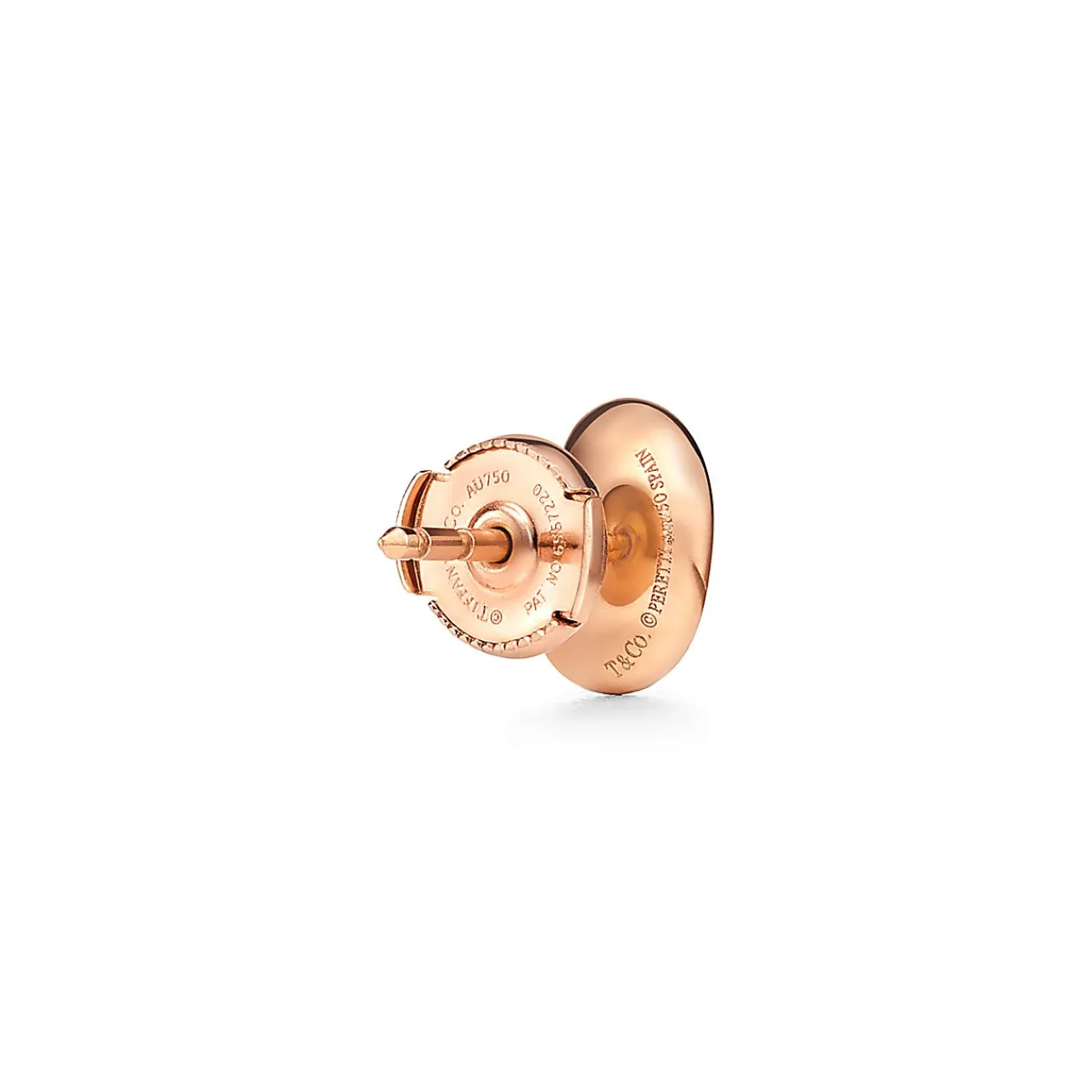Tiffany & Co. Elsa Peretti® Bean® design Earrings in Rose Gold with Diamonds, 9 mm | ^ Earrings|Rose Gold Jewelry