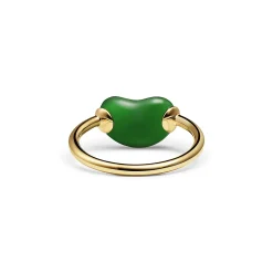 Tiffany & Co. Elsa Peretti® Bean® design Ring in Yellow Gold with Green Jade, 12 mm | ^ Rings|New Jewelry