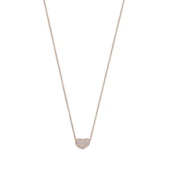 Tiffany & Co. Elsa Peretti® Bean® design Pendant in Rose Gold with Diamonds, 12 mm | ^ Necklaces & Pendants|Dainty Jewelry