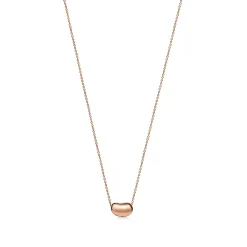Tiffany & Co. Elsa Peretti® Bean® design Pendant in Rose Gold with Diamonds, 12 mm | ^ Necklaces & Pendants|Dainty Jewelry