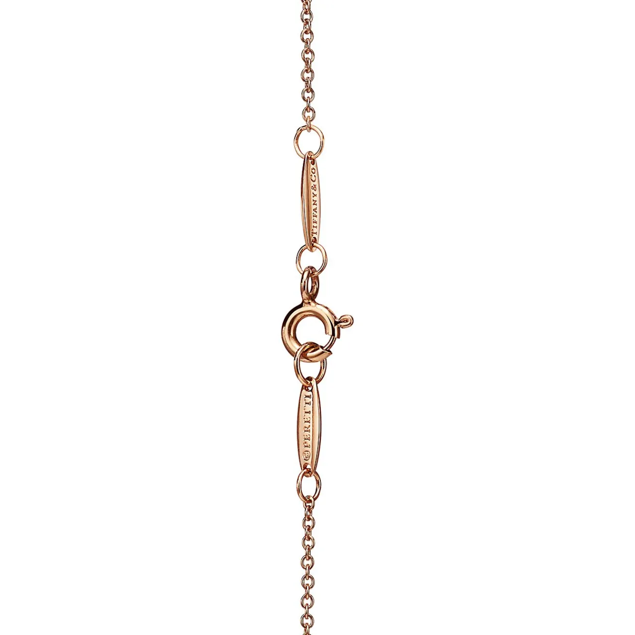 Tiffany & Co. Elsa Peretti® Bean® design Pendant in Rose Gold with Diamonds, 12 mm | ^ Necklaces & Pendants|Dainty Jewelry