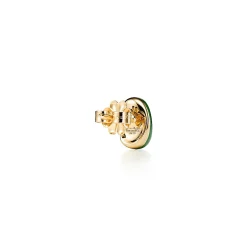 Tiffany & Co. Elsa Peretti® Bean® design earrings in 18k gold and green jade. | ^ Earrings|Gold Jewelry