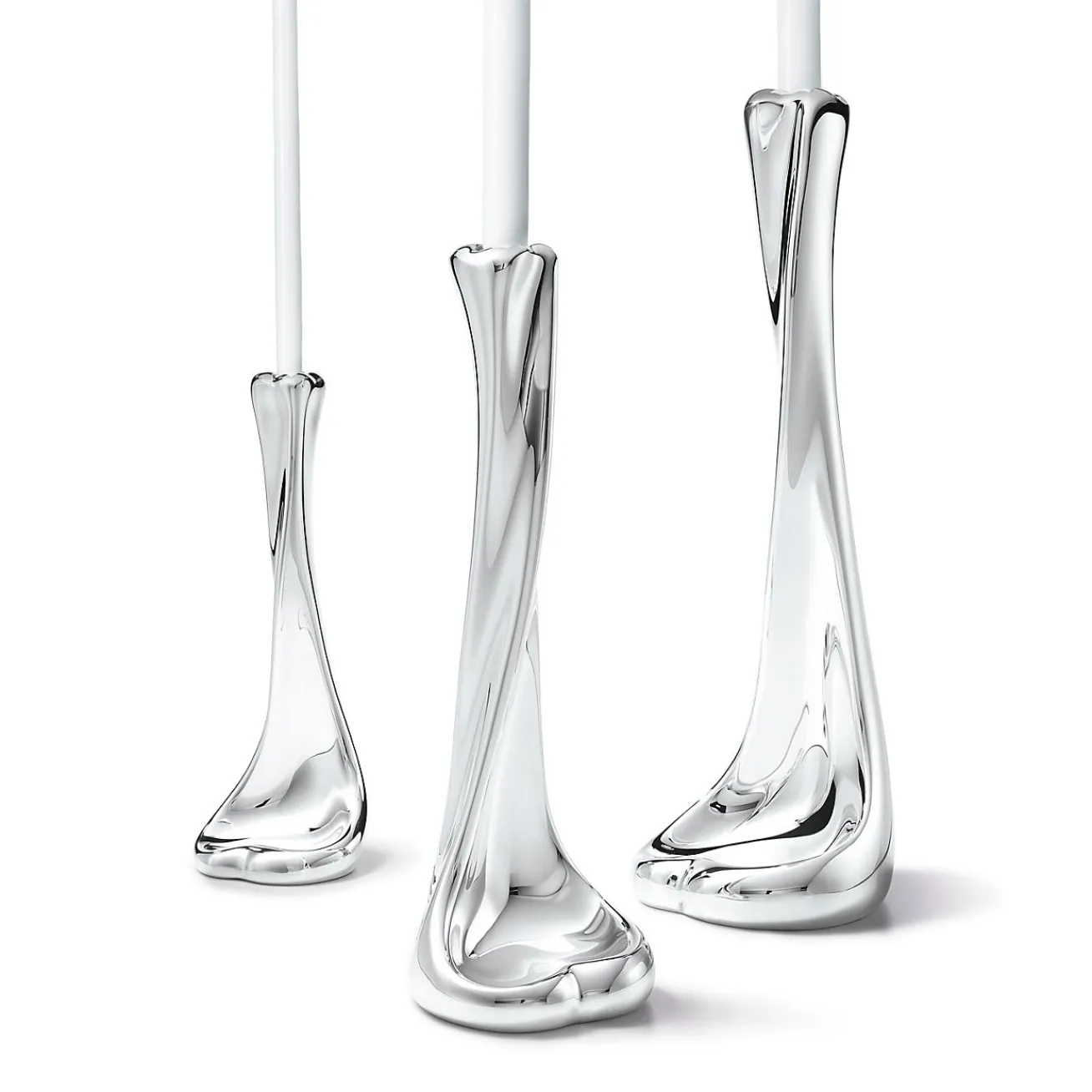 Tiffany & Co. Elsa Peretti® Bone candlestick. Sterling silver, 9.5" high. | ^ Elsa Peretti®|The Couple