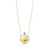 Tiffany & Co. Elsa Peretti® Bottle round bottle pendant in 18k gold with a turquoise stopper. | ^ Necklaces & Pendants|Gold Jewelry
