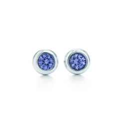 Tiffany & Co. Elsa Peretti® Color by the Yard earrings in sterling silver with tanzanites. | ^ Earrings|Sterling Silver Jewelry