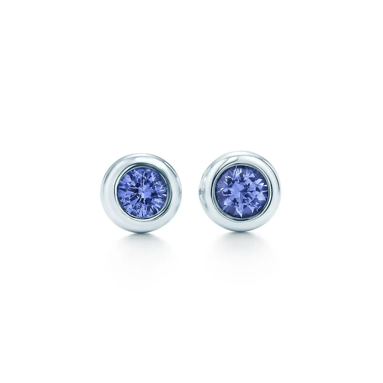Tiffany & Co. Elsa Peretti® Color by the Yard earrings in sterling silver with tanzanites. | ^ Earrings|Sterling Silver Jewelry