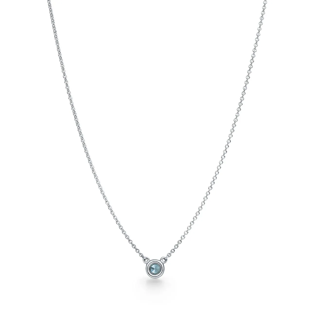 Tiffany & Co. Elsa Peretti® Color by the Yard Aquamarine Pendant in Silver | ^ Necklaces & Pendants|Gifts for Her
