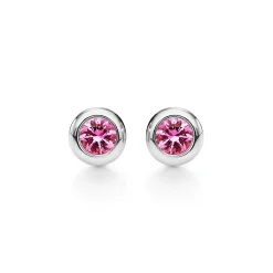 Tiffany & Co. Elsa Peretti® Color by the Yard earrings in sterling silver with pink sapphires. | ^ Earrings|Sterling Silver Jewelry