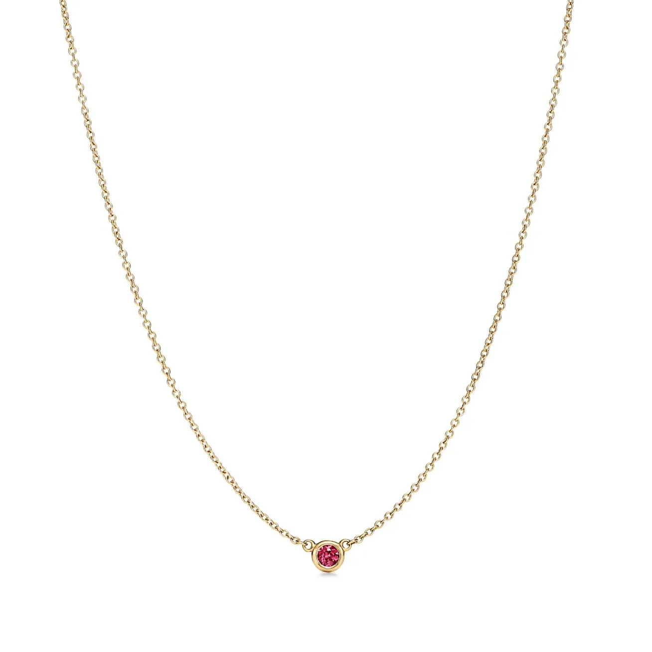Tiffany & Co. Elsa Peretti® Color by the Yard Pendant in Yellow Gold with a Ruby | ^ Necklaces & Pendants|Gifts for Her