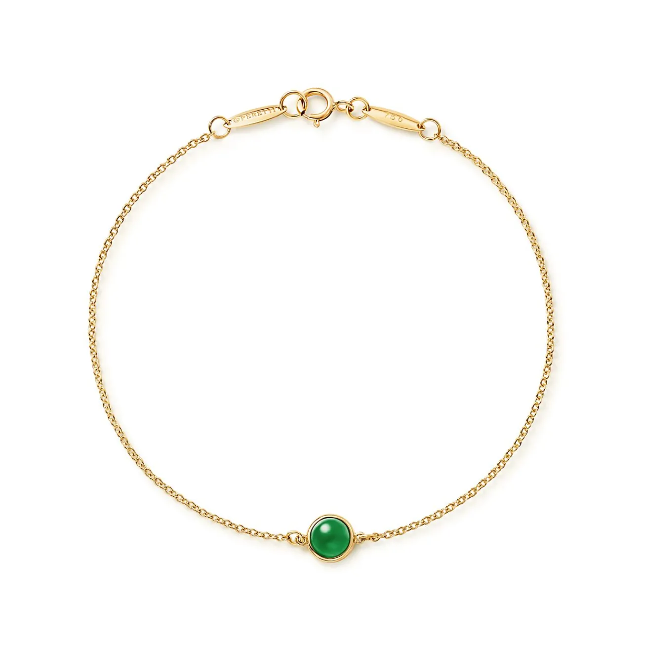 Tiffany & Co. Elsa Peretti® Color by the Yard Green Jade Bracelet in Yellow Gold | ^ Bracelets|Gold Jewelry