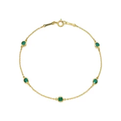 Tiffany & Co. Elsa Peretti® Color by the Yard bracelet in 18k gold with emeralds. | ^ Bracelets|Gold Jewelry
