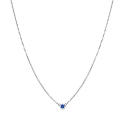 Tiffany & Co. Elsa Peretti® Color by the Yard Pendant in Platinum with a Sapphire | ^ Necklaces & Pendants|Platinum Jewelry