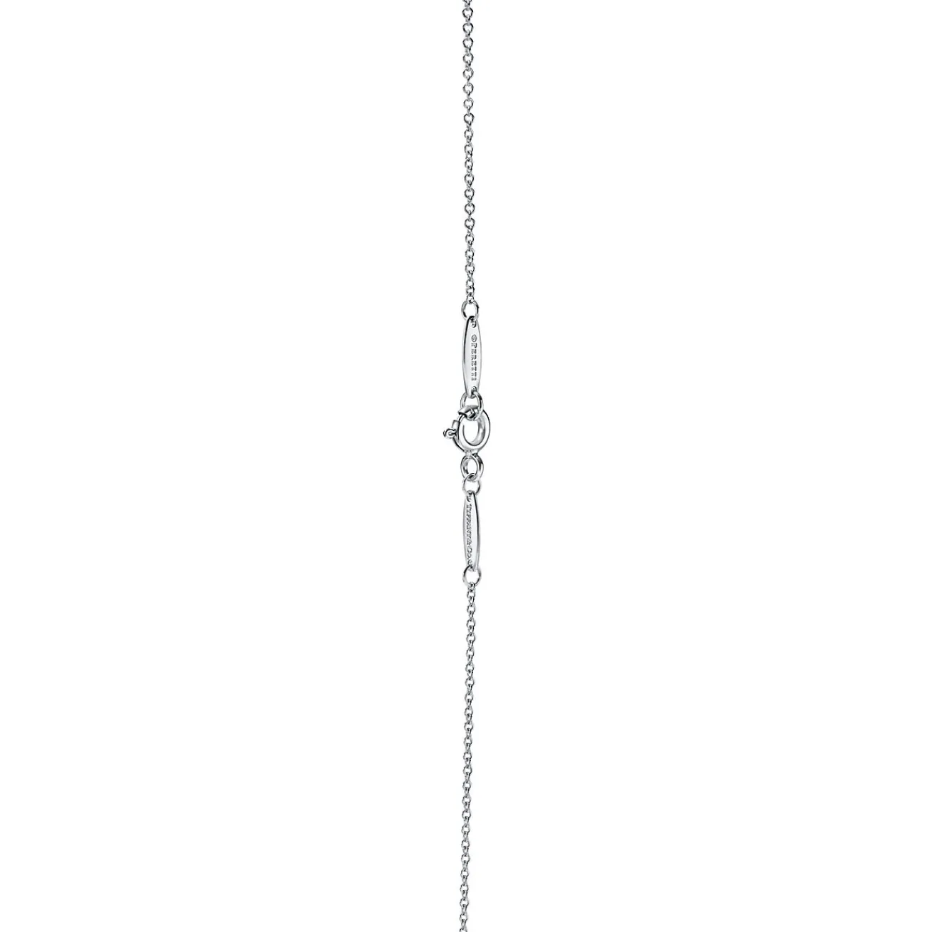 Tiffany & Co. Elsa Peretti® Color by the Yard Pendant in Platinum with a Sapphire | ^ Necklaces & Pendants|Platinum Jewelry