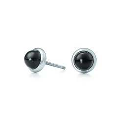 Tiffany & Co. Elsa Peretti® Color by the Yard earrings in sterling silver with black jade. | ^ Earrings|Sterling Silver Jewelry