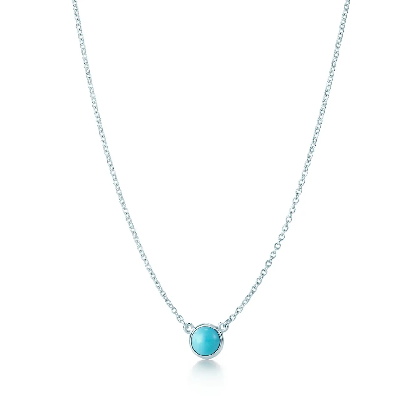 Tiffany & Co. Elsa Peretti® Color by the Yard Turquoise Pendant in Silver | ^ Necklaces & Pendants|Sterling Silver Jewelry