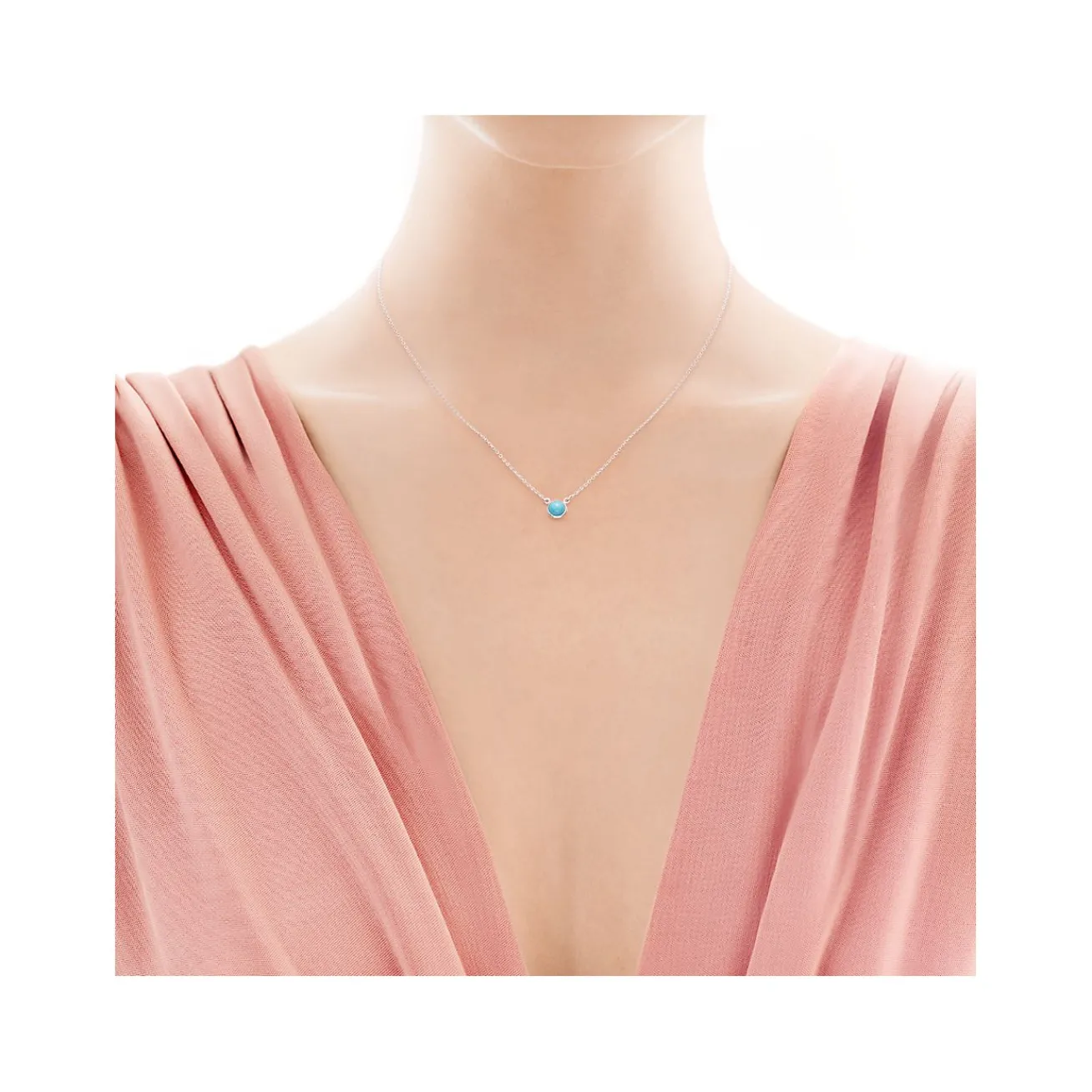Tiffany & Co. Elsa Peretti® Color by the Yard Turquoise Pendant in Silver | ^ Necklaces & Pendants|Sterling Silver Jewelry