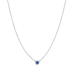 Tiffany & Co. Elsa Peretti® Color by the Yard Pendant in Platinum with a Sapphire | ^ Necklaces & Pendants|Dainty Jewelry