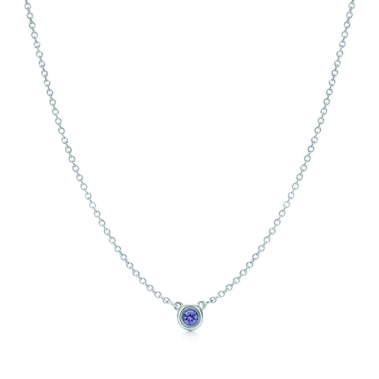 Tiffany & Co. Elsa Peretti® Color by the Yard Tanzanite Pendant in Silver | ^ Necklaces & Pendants|Sterling Silver Jewelry