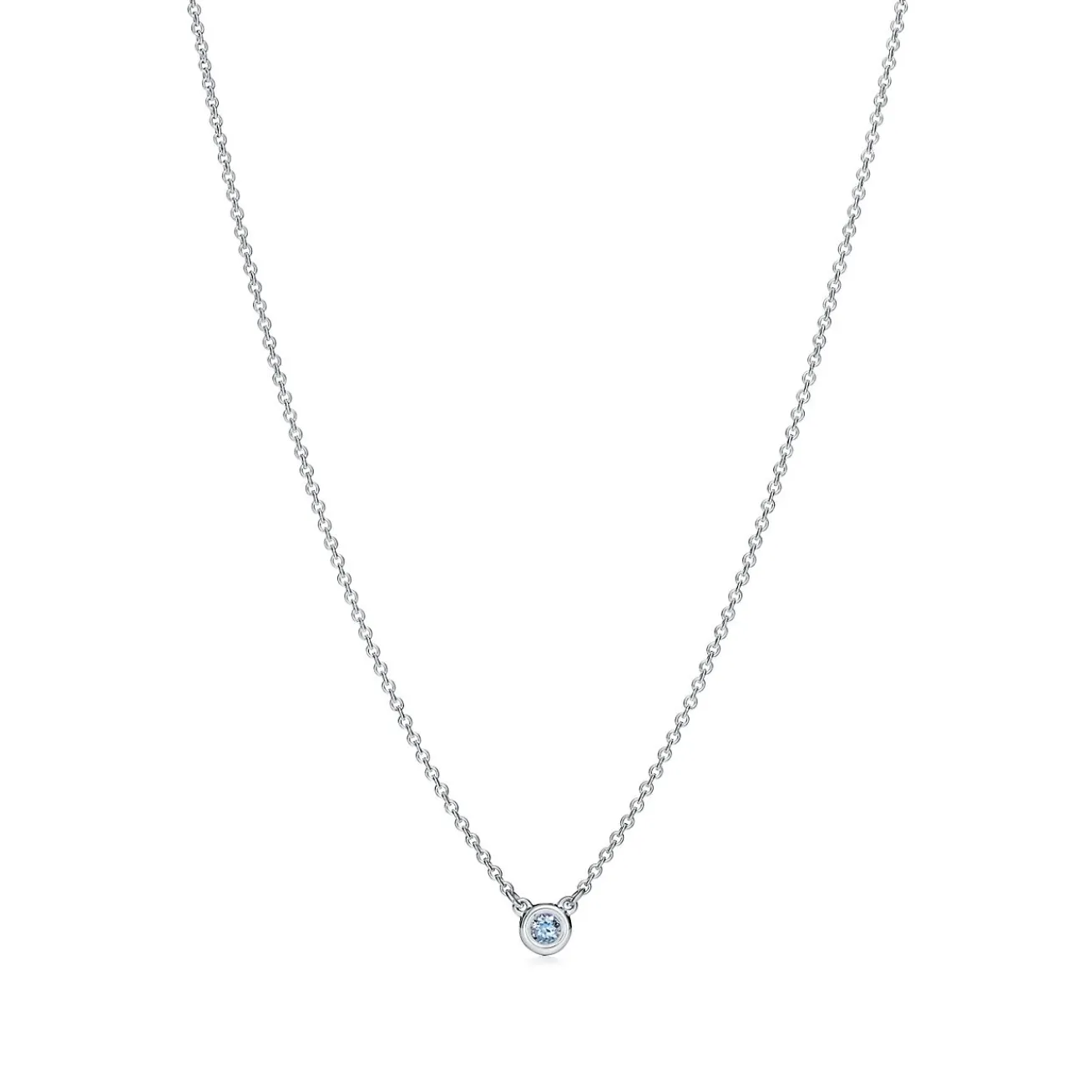 Tiffany & Co. Elsa Peretti® Color by the Yard Aquamarine Pendant in Silver | ^ Necklaces & Pendants|Sterling Silver Jewelry