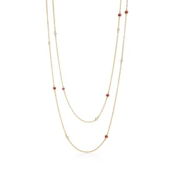 Tiffany & Co. Elsa Peretti® Color by the Yard sprinkle necklace in 18k gold with gemstones. | ^ Necklaces & Pendants|Gold Jewelry