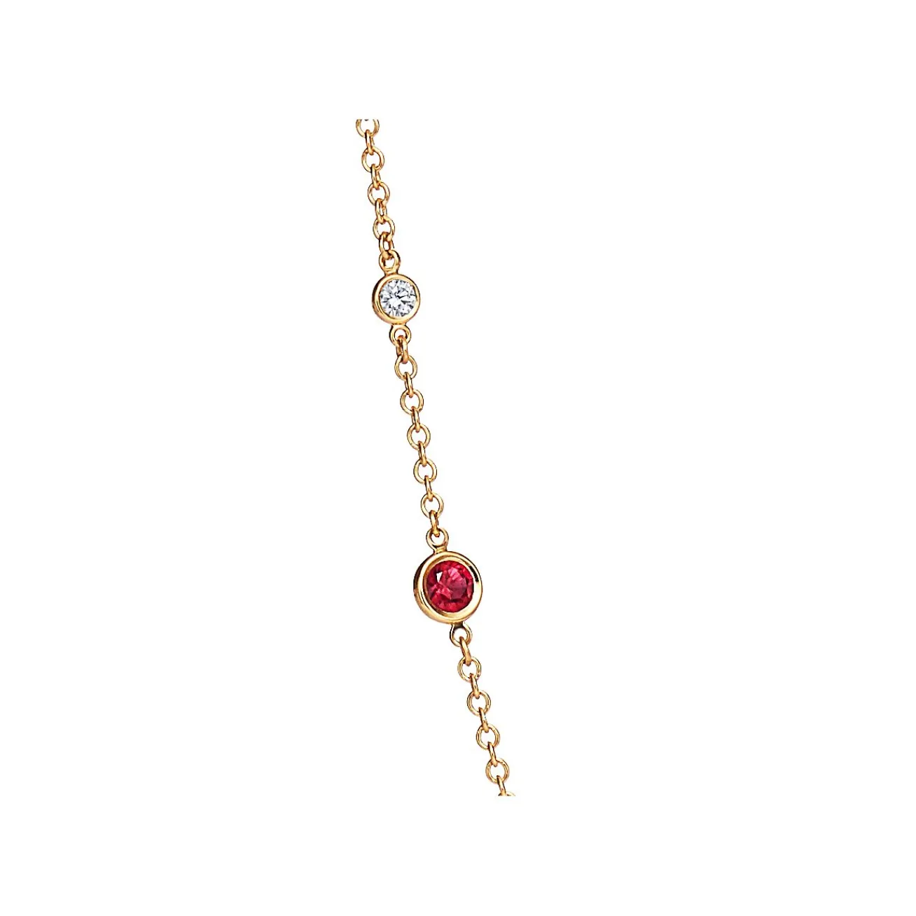 Tiffany & Co. Elsa Peretti® Color by the Yard sprinkle necklace in 18k gold with gemstones. | ^ Necklaces & Pendants|Gold Jewelry
