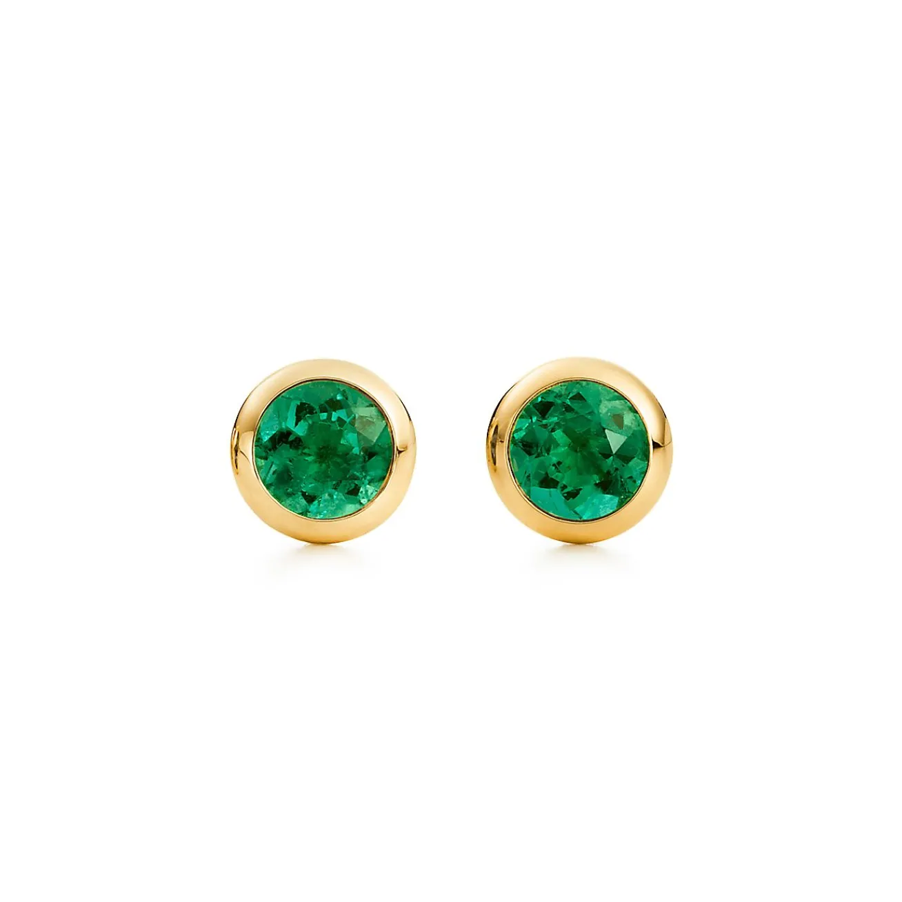 Tiffany & Co. Elsa Peretti® Color by the Yard earrings in 18k gold with emeralds. | ^ Earrings|Gold Jewelry