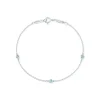 Tiffany & Co. Elsa Peretti® Color by the Yard bracelet in sterling silver with aquamarines. | ^ Bracelets|Sterling Silver Jewelry