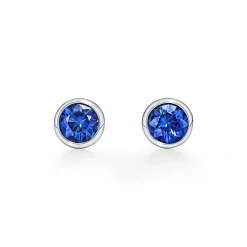 Tiffany & Co. Elsa Peretti® Color by the Yard earrings in platinum with sapphires. | ^ Earrings|Platinum Jewelry