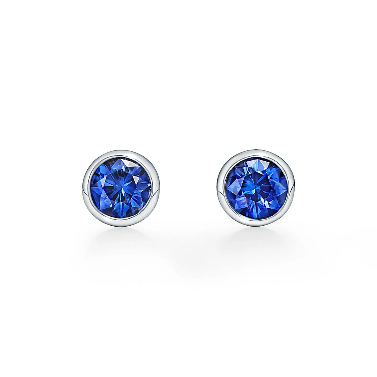 Tiffany & Co. Elsa Peretti® Color by the Yard earrings in platinum with sapphires. | ^ Earrings|Platinum Jewelry