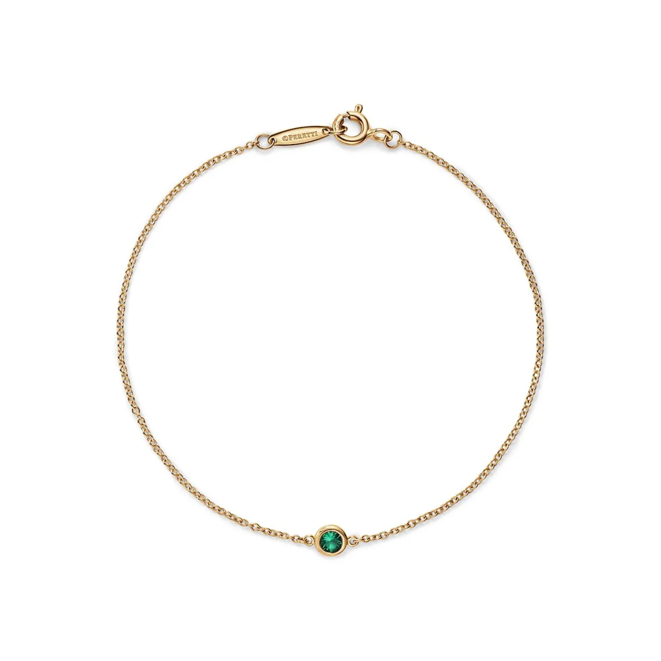 Tiffany & Co. Elsa Peretti® Color by the Yard Emerald Bracelet in Yellow Gold | ^ Bracelets|Dainty Jewelry
