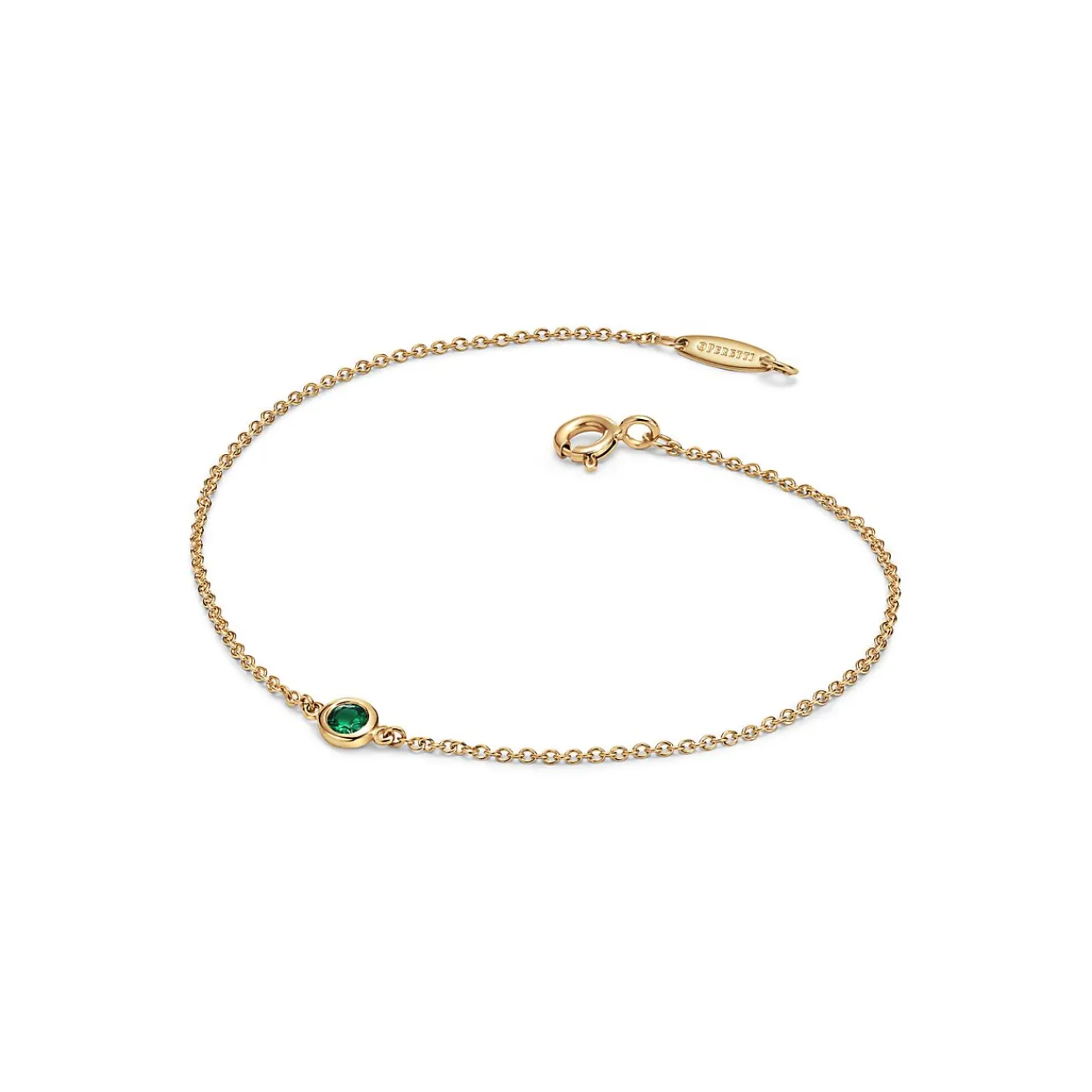 Tiffany & Co. Elsa Peretti® Color by the Yard Emerald Bracelet in Yellow Gold | ^ Bracelets|Dainty Jewelry
